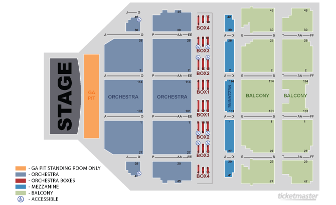 Citi Performing Arts Center Wang Theatre Seating Chart