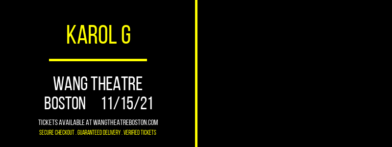 Karol G at Wang Theatre tickets Karol G at Wang Theatre